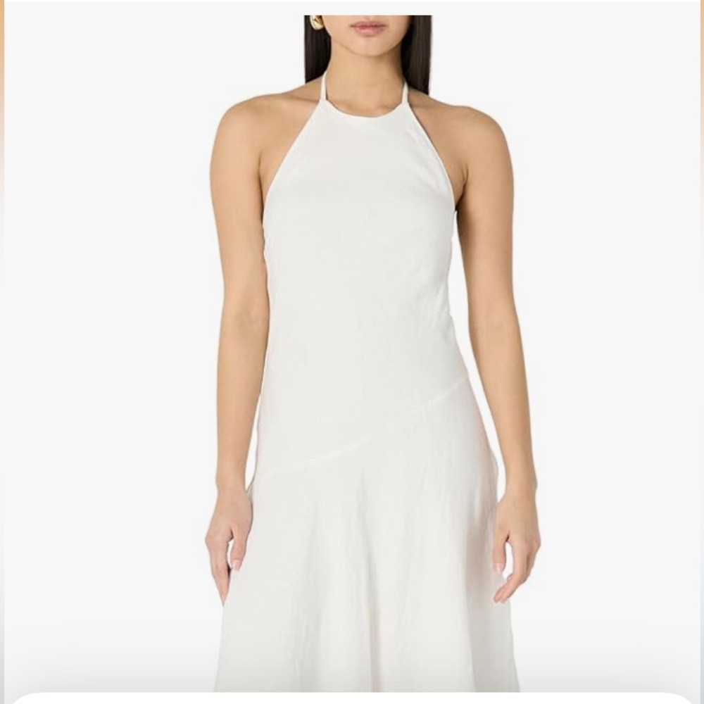 New The Drop Siga Women's Elegant White Halter Maxi Dress size XL
